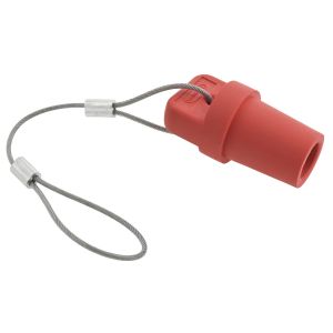 HUBBELL WIRING DEVICE-KELLEMS HBLMCAPR Device Cap, Male, Single Conductor, 300 - 400 A, Red | AC3XAU 2XB63