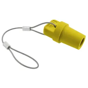 HUBBELL HBLMCAPY Single Pole Connector Male Yellow | AF7BDX 20TR72