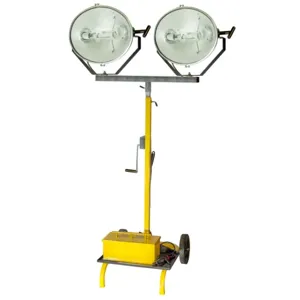 HUBBELL WIRING DEVICE-KELLEMS HBLMH2000 Temporary Job Site Light, 2000 W, Height 6 - 12 Feet | AZ8ARR