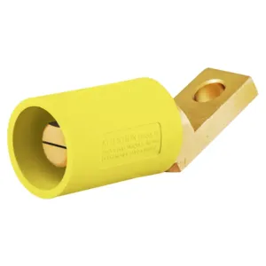 HUBBELL WIRING DEVICE-KELLEMS HBLMOAY Terminal, Angle, Offset, Male, 300 - 400 A, Yellow | BD3YVW