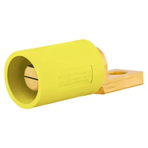 HUBBELL WIRING DEVICE-KELLEMS HBLMOSY Terminal, Offset, Male, 300 - 400 A, Yellow | BD3VFM