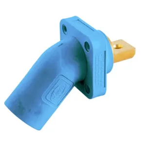 HUBBELL WIRING DEVICE-KELLEMS HBLMRABBL Single Pole Connector, Angle, Buss Connect, 300 - 400 A, Blue | BD3TMA