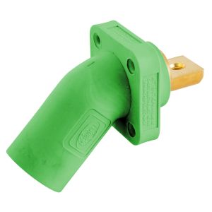 HUBBELL WIRING DEVICE-KELLEMS HBLMRABGN Single Pole Connector, Angle, Buss Connect, 300 - 400 A, Green | BD4GUZ