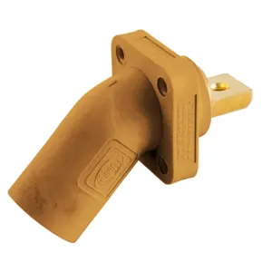 HUBBELL WIRING DEVICE-KELLEMS HBLMRABO Single Pole Connector, Angle, Buss Connect, 300 - 400 A, Orange | BD3VFN