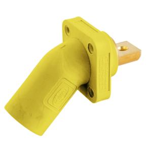 HUBBELL WIRING DEVICE-KELLEMS HBLMRABY Single Pole Connector, Angle, Buss Connect, 300 - 400 A, Yellow | BD3WBZ