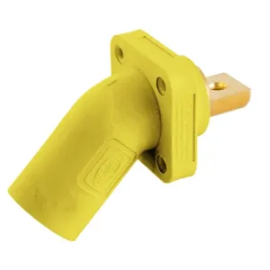 HUBBELL WIRING DEVICE-KELLEMS HBLMRABY Single Pole Connector, Angle, Buss Connect, 300 - 400 A, Yellow | BD3WBZ