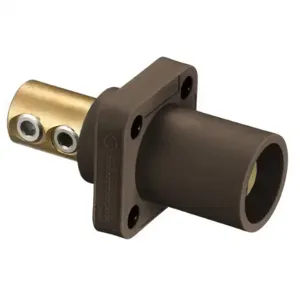 HUBBELL HBLMRBN Single Pole Connector Receptacle Brown | AF7BDV 20TR70