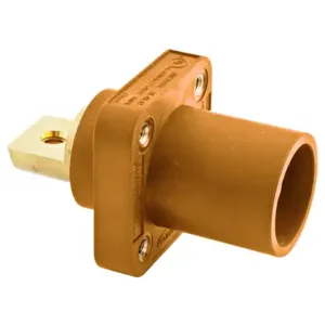 HUBBELL HBLMRBO Single Pole Connector Receptacle Orange | AF7BEL 20TR89