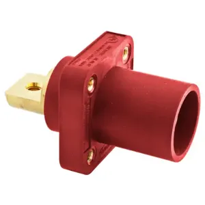 HUBBELL HBLMRBR Single Pole Connector Receptacle Red | AF7BEM 20TR90