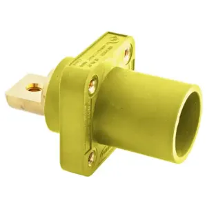 HUBBELL HBLMRBY Single Pole Connector Receptacle Yellow | AF7BEP 20TR92