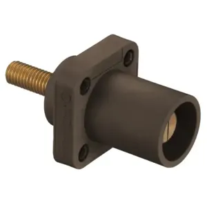 HUBBELL HBLMRSBN Single Pole Connector Receptacle Brown | AF7BDP 20TR64