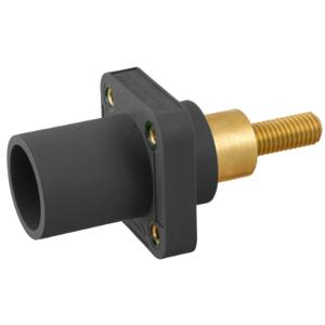 HUBBELL WIRING DEVICE-KELLEMS HBLMRSCEBK Single Pole Connector, 300 - 400 A, Black | BD3VFQ