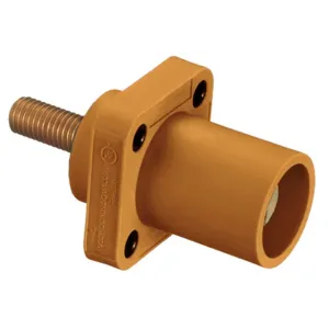 HUBBELL HBLMRSO Single Pole Connector Receptacle Orange | AF7BDM 20TR62