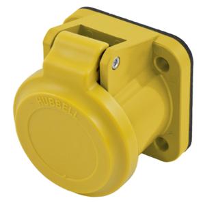 HUBBELL WIRING DEVICE-KELLEMS HBLNCAY Weatherproof Cover, 400 A, Yellow | BD4GVB