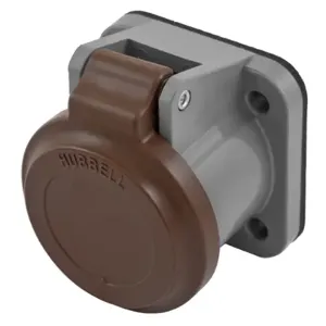 HUBBELL HBLNCBN Single Pole Connector Non-Metallic Cover Brown | AF7BHF 20TT80