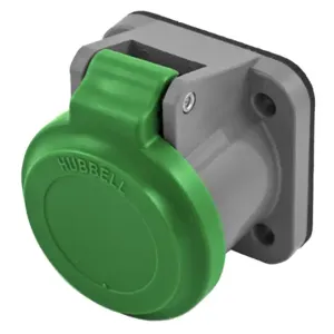 HUBBELL HBLNCGN Single Pole Connector Non-Metallic Cover Green | AF7BHG 20TT81