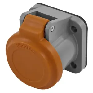 HUBBELL HBLNCO Single Pole Connector Non-Metallic Cover Orange | AF7BHH 20TT82