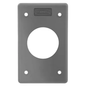 HUBBELL WIRING DEVICE-KELLEMS HBLP720FS Box Cover, 1-Gang, 1.60 Inch Opening, For Portable Outlet Box, Gray | AA9JGZ 1DJL7