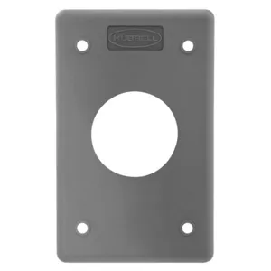 HUBBELL WIRING DEVICE-KELLEMS HBLP7FS Box Cover, 1-Gang, 1.40 Inch Opening, For Portable Outlet Box, Gray | AA9JGY 1DJL6