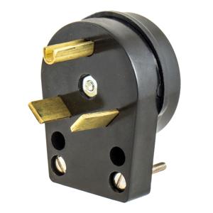 HUBBELL WIRING DEVICE-KELLEMS HBLTT30P Angle Straight Blade Plug, 30A, 125V AC | BD4KDY 54DY14