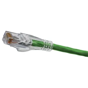 HUBBELL WIRING DEVICE-KELLEMS HC5EGN10 Patch Cord, Cat5E, Slim, Green, 10 Ft | CE6PAF