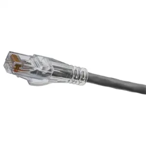 HUBBELL WIRING DEVICE-KELLEMS HC5EGY25 Patch Cord, Cat 5E, Slim, 25 Ft Length, Gray | CE6PAT