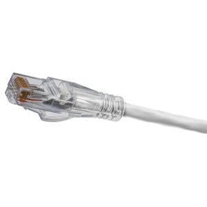 HUBBELL WIRING DEVICE-KELLEMS HC5EW10 Patch Cord, Cat5E, Slim, White, 10 Ft | CE6PCH