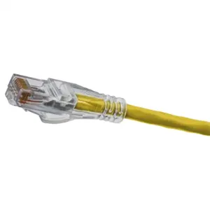 HUBBELL WIRING DEVICE-KELLEMS HC5EY20 Patch Cord, Cat 5E, Slim, 20 Ft Length, Yellow | CE6PCU