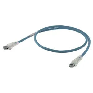 HUBBELL WIRING DEVICE-KELLEMS HC6B01 Patch Cord, Cat6, Slim, Blue, 1 Ft | CE6PCX