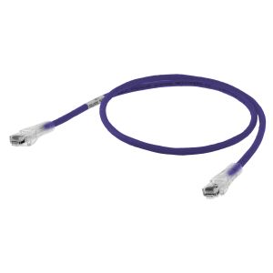 HUBBELL WIRING DEVICE-KELLEMS HC6P07 Patch Cord, Cat6, Slim, Purple, 7 Ft Length | CE6PEU