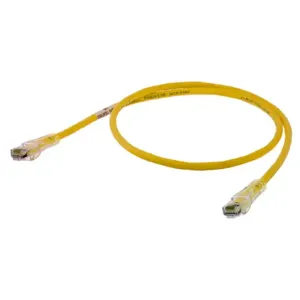 HUBBELL WIRING DEVICE-KELLEMS HC6Y25 Patch Cord, Cat 6, Slim, 25 Ft Length, Yellow | CE6PFZ