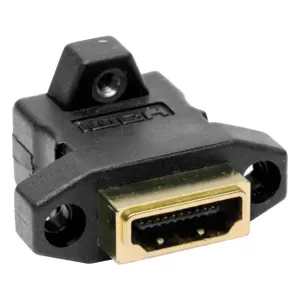 HUBBELL WIRING DEVICE-KELLEMS HDMIC14 Feed-Thru Coupler, RoHS Compliant, Black Colour | BB4LAN