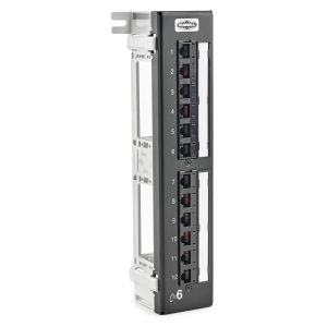 HUBBELL WIRING DEVICE-KELLEMS HP612 Patch Panel, Cat6, 12 Port, Universal Wiring | BD3NTX