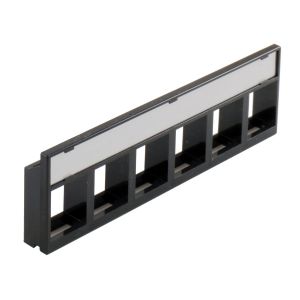 HUBBELL WIRING DEVICE-KELLEMS HPJ6M Patch Panel, Jack, Unloaded Adapter, 6 Port | BD3NTY