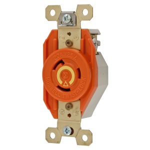 HUBBELL WIRING DEVICE-KELLEMS IG2310 Single Flush Receptacle, 20A, 125V, 2-Pole, 3-Wire Grounding | AE7LHF 5Z900