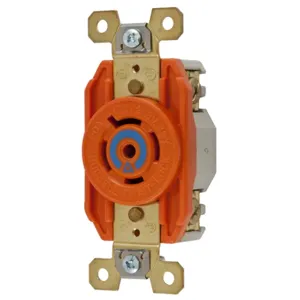 HUBBELL WIRING DEVICE-KELLEMS IG2510 Single Flush Receptacle, 20A, 3 Phase, 120/208VAC, 4 Pole, 5 Wire Grounding | AC3ZFT 2XTF5