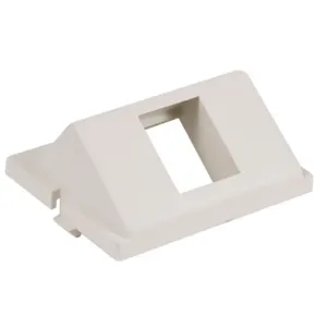 HUBBELL WIRING DEVICE-KELLEMS IM1KA15OW Unloaded Keystone Module, 1-Port, Angled, 1.5 Unit, Office White | BC8MBH