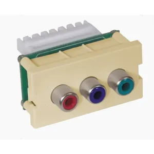 HUBBELL WIRING DEVICE-KELLEMS IMCR1101EI Av Plate, Infini Module, Component Video, 110 Block, Ivory | CE6NKL