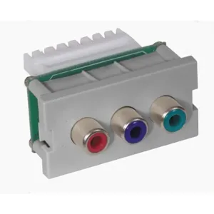 HUBBELL WIRING DEVICE-KELLEMS IMCR1101GY Av Plate, Infini Module, Component Video, 110 Block, Gray | CE6NKM