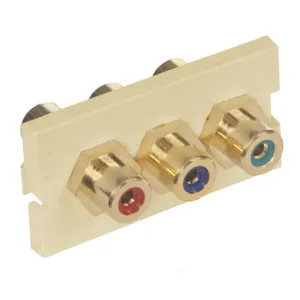 HUBBELL WIRING DEVICE-KELLEMS IMCRF1EI Av Istation Module, Rca Component, Female To Female, 1-Unit, Electric Ivory | CE6NML