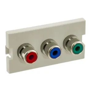 HUBBELL WIRING DEVICE-KELLEMS IMCRS1OW Av Istation Module, Rca Component, Solder Type, 1.5-Unit, Office White | CE6NMZ