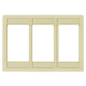 HUBBELL WIRING DEVICE-KELLEMS IMF3EI Plate Module Frame Istation, 3-Gang, 3-Unit, Electric Ivory | BD4BDC