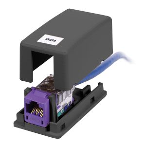 HUBBELL WIRING DEVICE-KELLEMS ISB1BKP Housing, Surface Mount, 1-Port, Plenumrated, Black | CE6PPU