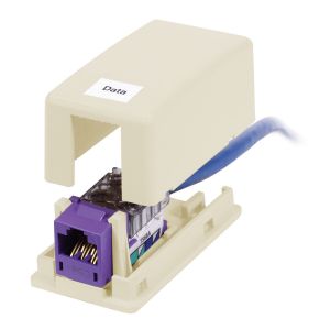 HUBBELL WIRING DEVICE-KELLEMS ISB1EIP Housing, Surface Mount, 1-Port, Plenumrated, Electric Ivory | CE6PPV
