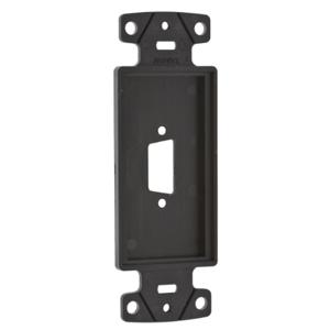 HUBBELL WIRING DEVICE-KELLEMS ISFB15BK Styleline Outlet Frame, 15-Pin, Black | BD6CLX