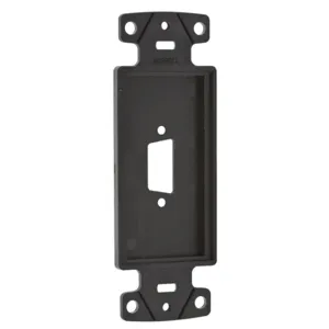 HUBBELL WIRING DEVICE-KELLEMS ISFB15BK Styleline Outlet Frame, 15-Pin, Black | BD6CLX