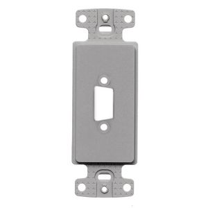 HUBBELL WIRING DEVICE-KELLEMS ISFB15GY Styleline Outlet Frame, 15-Pin, Gray | BD4YMV