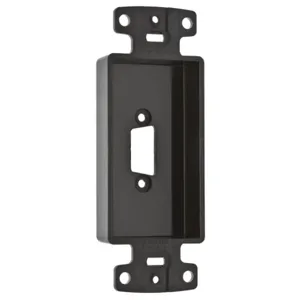 HUBBELL WIRING DEVICE-KELLEMS ISFBR15BK Decorator Plate, One Vga One Blank, Recessed, Black | CE6PNE