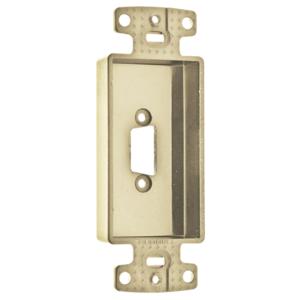 HUBBELL WIRING DEVICE-KELLEMS ISFBR15EI Decorator Frame Decorator Plate Frame, One Vga, Blank, Recessed | CE6PNF