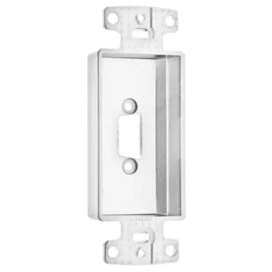 HUBBELL WIRING DEVICE-KELLEMS ISFBR15W Decorator Frame Decorator Plate Frame, One Vga, Blank, Recessed, White | CE6PNK